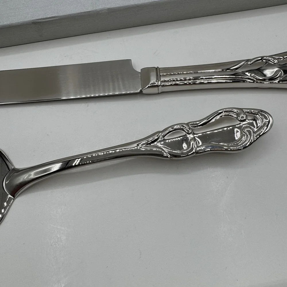 Disney Fairytale Weddings & Honeymoons Cake Knife Server Set Taunton Non-Tarnish